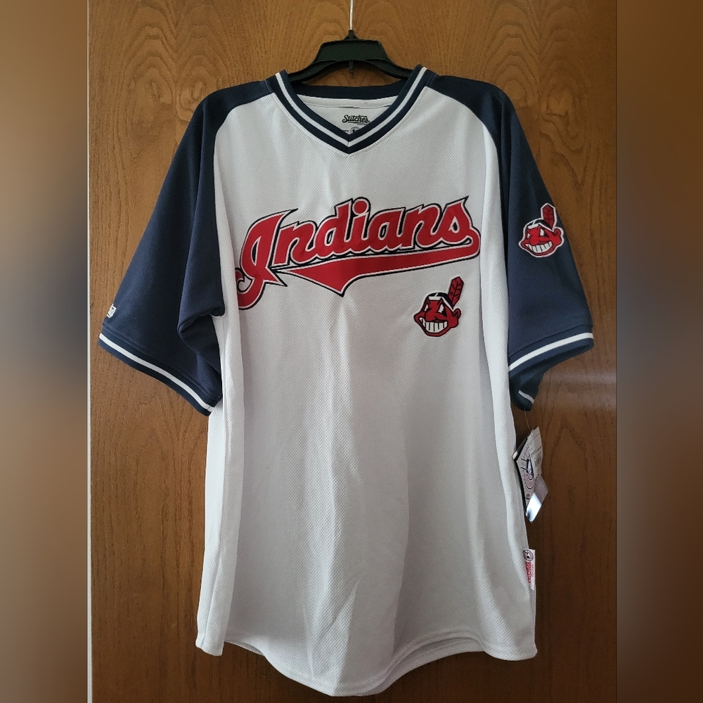 Stitches Genuine MLB Merchandise Size Large Indians Jersey